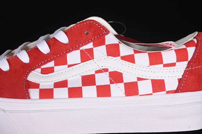 All categories Vans Vans series Vans Low Vans low-top Vans Sk8-Low white and red checkerboard non-slip casual skateboard shoes VN0A4UUK4W9